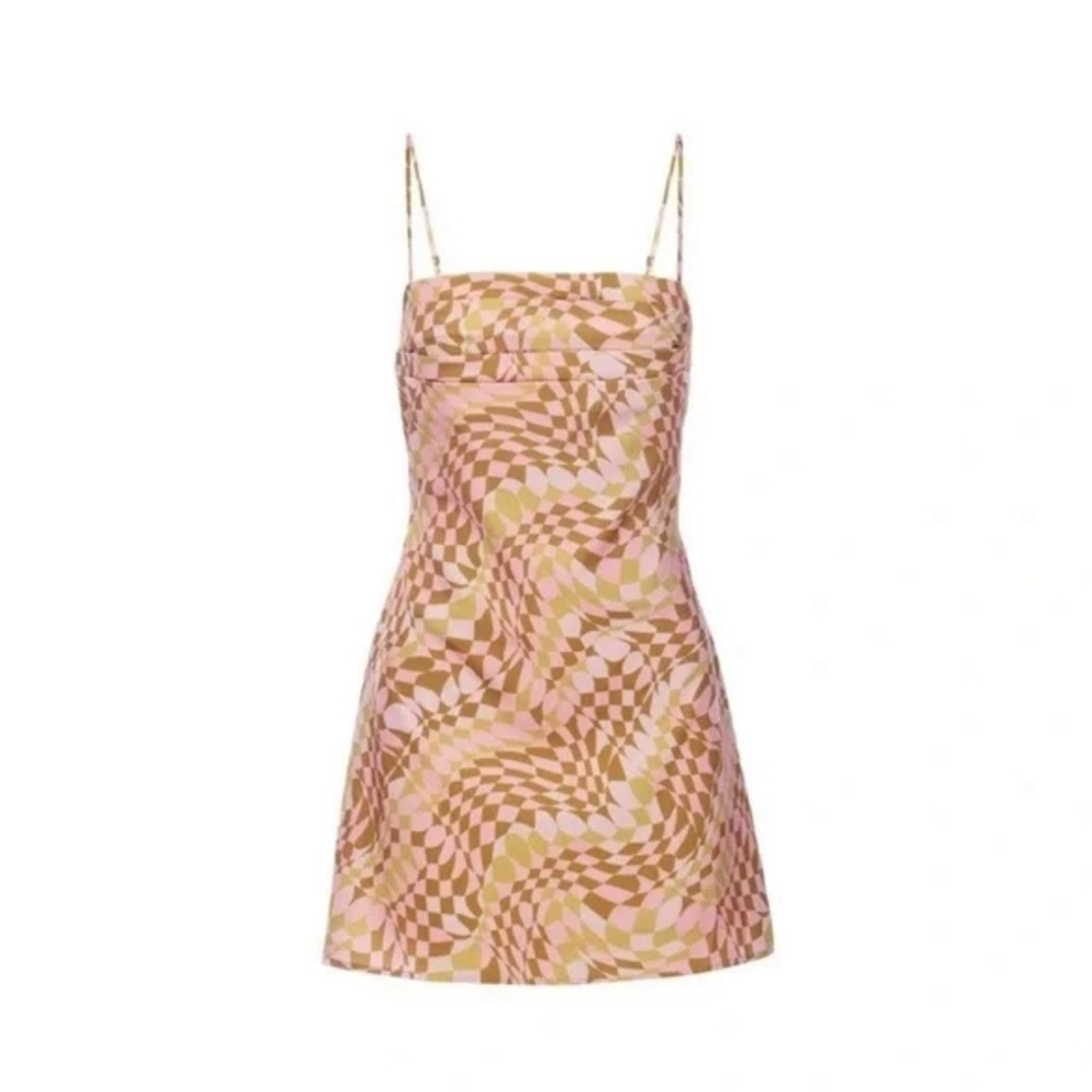 AFTER Doss Dress in Blush Checkerboard. Worn once.